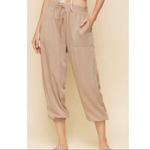 HEM & THREAD/Khaki Paper Bag Joggers/Size L